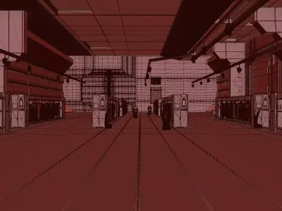 Current automated manufacturing factory 3D model