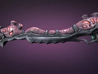 Alien musket Low-poly 3D model