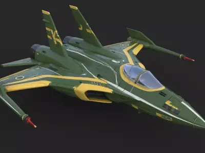 Fighter  jet High Detail  3D model