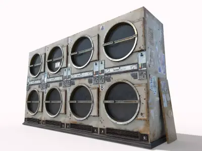Old Laundromat - Public Laundry 3D model