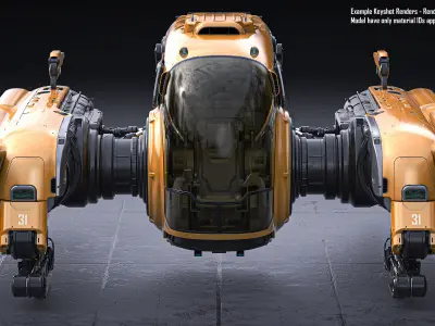 Sci Fi Engineering Jet 3D model