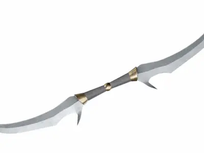 Double sword 7 Low-poly 3D model