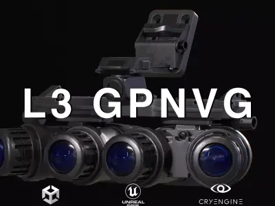 L3 GPNVG visor - low poly - game ready Low-poly 3D model