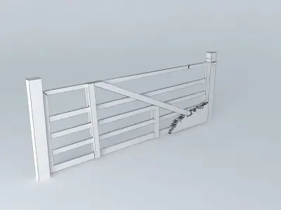 Eco Rail Track Old Gate Old Steam Days Free 3D model