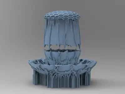 Ivy mushroom root 4 Low-poly 3D model