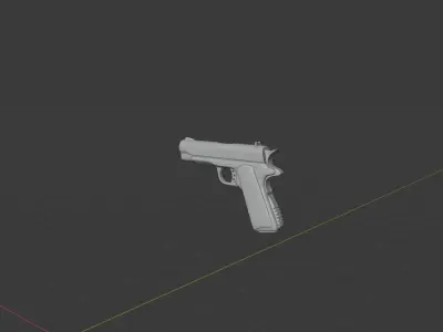 Colt M1911 Police Pistol Gun 3D model