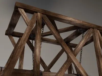 Medieval Battering Ram 3D model