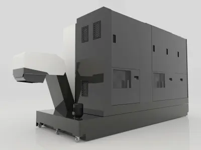 Milling Machine Universal Turning 3D model