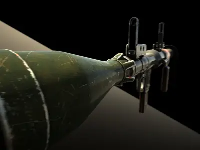 RPG 7 two rifles Low-poly 3D model