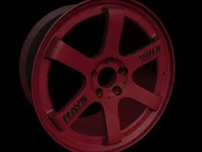 TE37 Ultra Track Edition Low-poly 3D model
