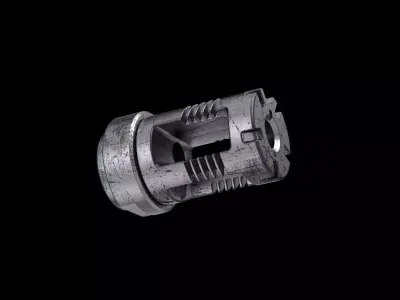 Muzzle brake industrial design goth 3D model