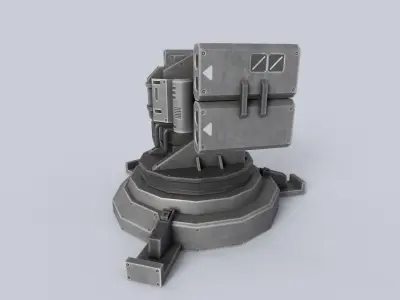 Prototype turret Low-poly 3D model from CGTrader