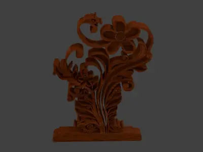 3D Modelling of Gapura Ornament Free low-poly 3D model