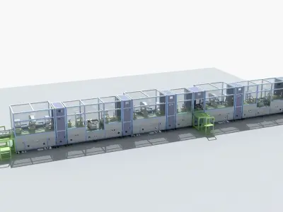 Industrial Equipment 19-Automatic Processing Production Line 3D model
