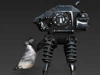 Robotic Excavation Badger 3D Model Low-poly 3D model