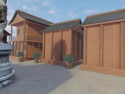 Ancient Mountain Village 3D model