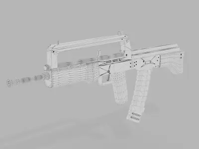FA-47 Rifle Low-poly 3D model