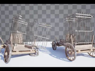 The Carts Pack 5 in 1 Low-poly 3D model