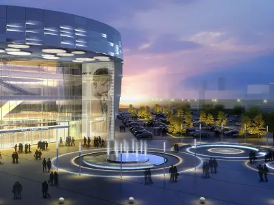 3Dmax fashion city commercial square building 324 3D model