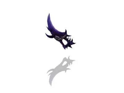 Frozen Bone Dagger Low-poly 3D model