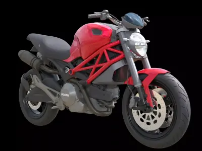 Ducati Monster Low-poly 3D model