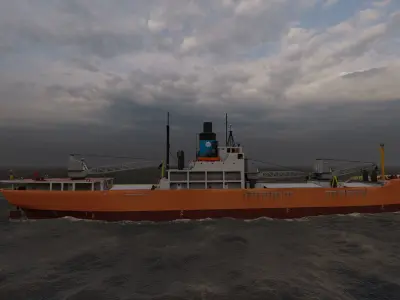 collection ships-Bulk carrier ship-tanker ship 3D model 3