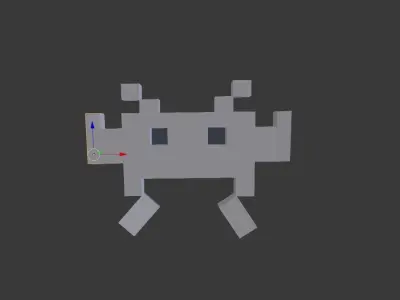 The Space Invaders Enemy Free 3D model