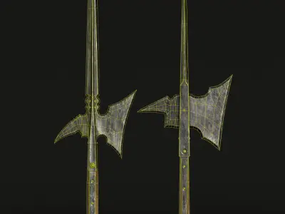 Medieval Halberd - PBR Asset Low-poly 3D model