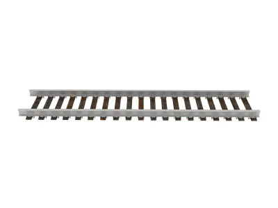 Railroads train track 3D model