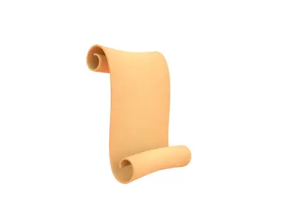 Scroll wooden 3D model
