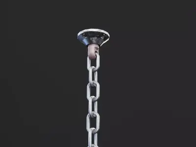 Hanging Parking Barrier Gate Low-poly 3D model