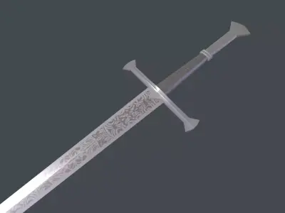 Bastard Sword 3D model buy