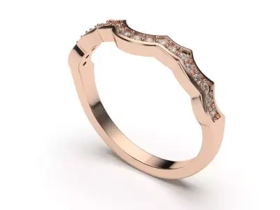  solitaire with ring sizes  8 part S45 3D print model