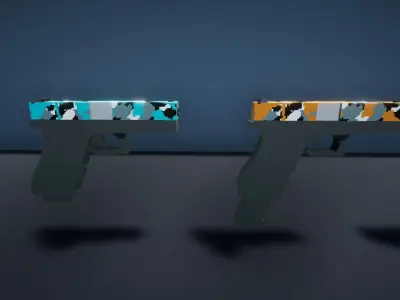 Low Poly Weapons Pack Low-poly 3D model purchase