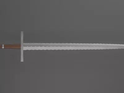 sword flamberg Low-poly 3D model