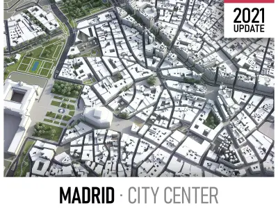 Madrid Low-poly 3D model