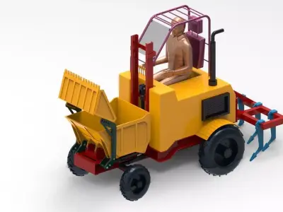 Agricultural Construction Tractor 3D model