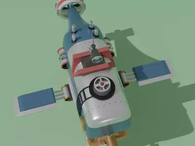 A Mechanical Whale Free 3D model