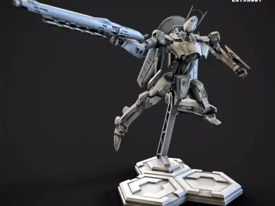 RXG-25 Combattroid 100mm Height 3D print model