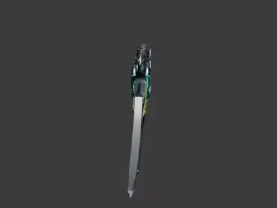 Futuristic Energy Core Sci-Fi Dagger 3D model