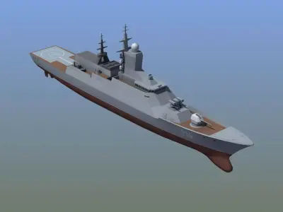 Steregushchiy Corvette Low-poly 3D model