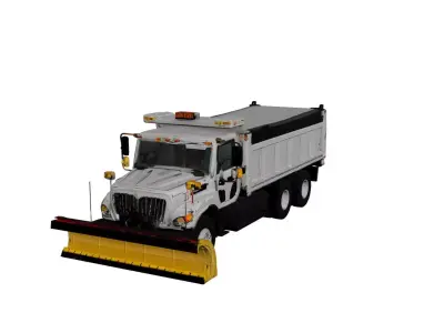 Snow Plow Truck Winter Road Maintenance Service Vehicle 3D model