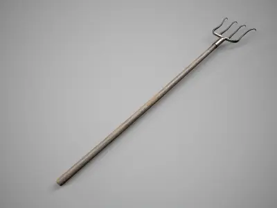 Pitchfork Low-poly 3D model