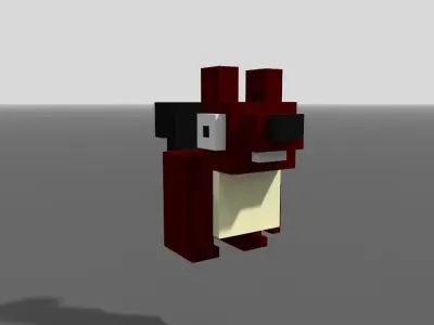 Voxel Squirrel Low-poly 3D model