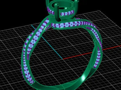 Solitaire Ring Low-poly 3D model