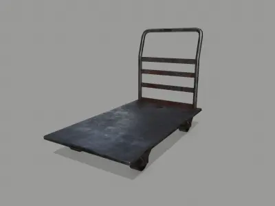 Trolley hand truck Low-poly 3D model 3
