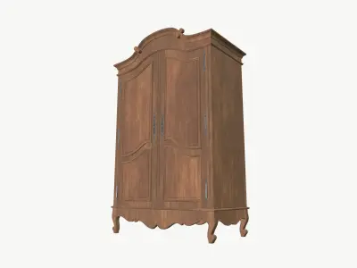 Wardrobe Low-poly 3D model shop