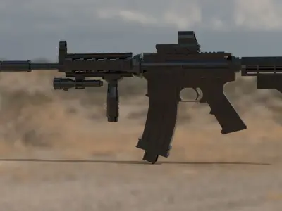 M4 gune 3D model
