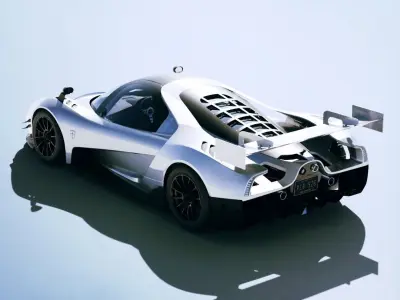 Glickenhaus SCG 004C 2018 Low-poly 3D model