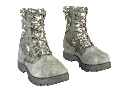 Military Boots Low-poly 3D model shop